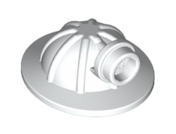 Minifigure, Headgear Helmet Mining with Head Lamp, White (98289 / 6210452 / 6349970)