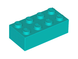 Brick 2 x 4, Dark Turquoise (3001 / 4143667 / 6249422)