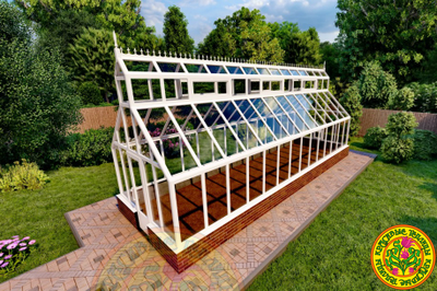 Базовая комплектация теплицы ЙОРКШИР Х размером 9000 х 3000 мм