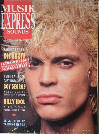 Musikexpress Sounds Magazine October 1986 Billy Idol, Иностранные музыкальные журналы, Intpressshop