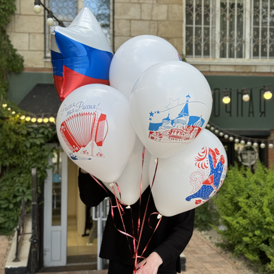 Патриотическая связка шаров