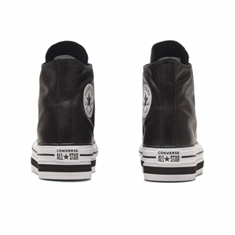 Кеды Converse Chuck Taylor All Star Layer кожаные черные высокие на платформе