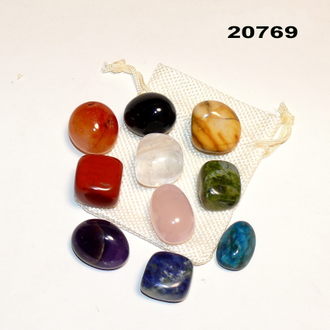 Чакровый набор натуральных камней арт.20769: ~178гр - 10шт.