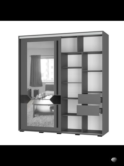 Крафт 9 шкаф-купе Графит