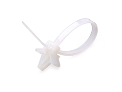 Стяжка нейлоновая КСДп 4.8x190 (бел) (100шт) с дюбель-пистоном