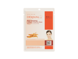 Dermal Red Ginseng Collagen Essence Mask / Dermal Тканевая маска с экстрактом женьшеня и коллагеном (23 г)