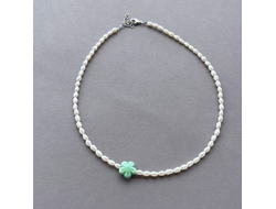 Чокер Жемчуг с Цветочком