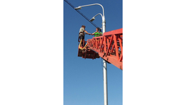 Монтаж светильников на трассе Р-298 АЗС ДТК