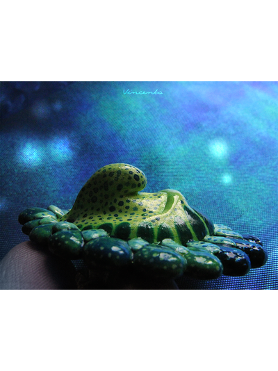 Мордонос из Сада Чудес. Необычная брошь-цветок из термоглины