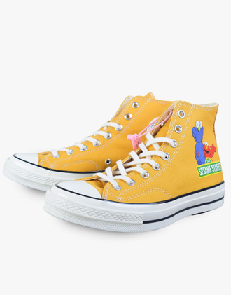 Кеды Converse Sesame Street Elmo 1970s High Yellow женские