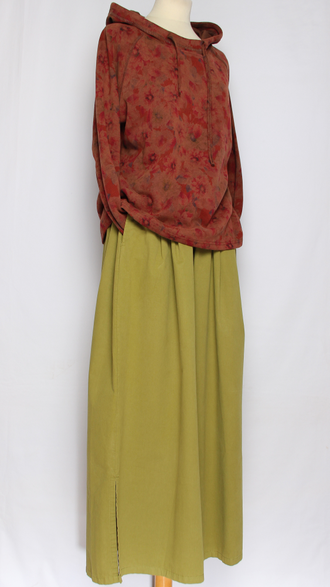 Джемпер ХЛОПОК "Капюшон Розы" красный до р.52