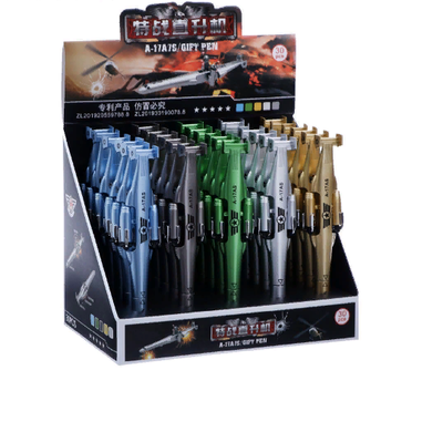 Ручка гелевая 2в1 РЕАКТИВНЫЙ САМОЛЁТ (ручка-игрушка), Цвет в ассортименте