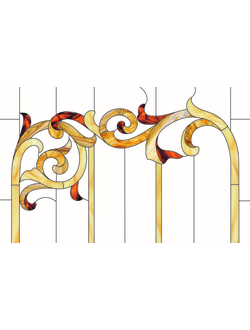 Витражная пленка, витражная пленка самоклеющаяся, пленочный витраж с классическим рисунком