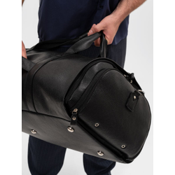 Кожаный портплед / дорожная сумка Milano black 
(арт. 4035-01)