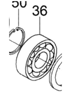 Подшипник трансмиссии оригинал BRP 610063040/ M610063040/6304/M6304 для BRP LYNX/Ski-Doo