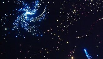 Ковёр напольный фибероптический ЗВЁЗДНОЕ НЕБО 1,45х1,45 м., 120 звёзд