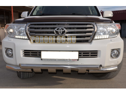 Защита переднего бампера (G) d76 для Toyota Land Cruiser 200 (2013-2015)