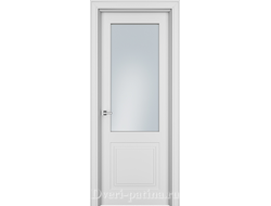 Дверь Паспарту 2 эмаль кремовая со стеклом