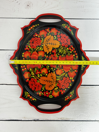 Поднос 240*300 мм с росписью Хохлома