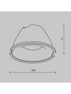 Линза для серии Alfa LED 36°, LensD28-36