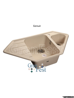 Керамическая мойка Granfest Гранфест CORNER GF-C950E 2 секционная мойка с отверстием под смеситель