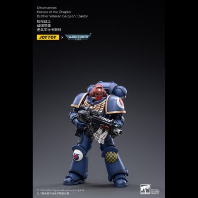 Ультрамарин сержант-интерцессор Кастор (Warhammer 40k) - КОЛЛЕКЦИОННАЯ ФИГУРКА 1/18 scale Sergeant Castor (JT2474) - JOYTOY