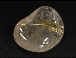 Кварц с рутилом (рутиловый), галтовка, Бразилия (28*21*10 мм, 10,4 г) №35192