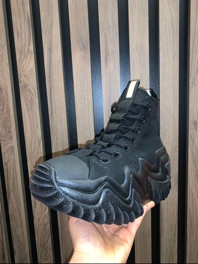 Кеды Converse Run Star Motion (Конверс Ран Стар Моушен) Hi Top Total Black черные высокие