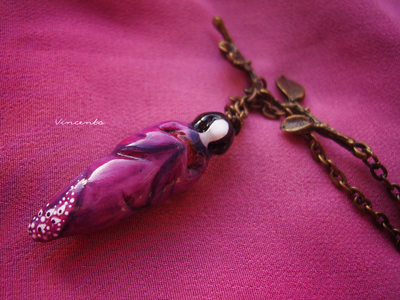 "Вальс магнолии", комплект украшений из фарфора (серьги и подвеска)