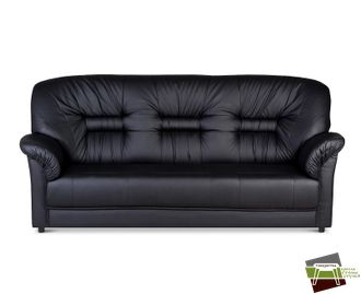 P3 ПРЕМЬЕР Диван трехместный (Ecotex 3001) черный