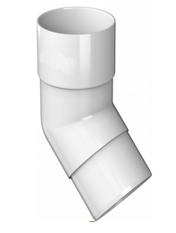 Колено трубы 135 гр., пластиковое БЕЛОЕ