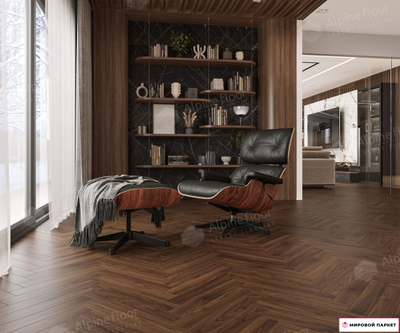 Ламинат Alpine Floor Herringbone 12 Орех Трентино LF10 купить в интернет-магазине mirovoy-parquet.ru
