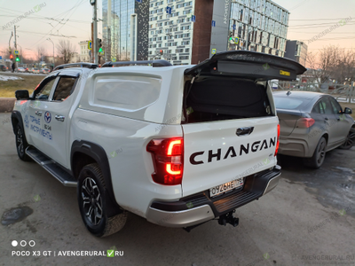 Кунг Sk3 на Changan Hunter Plus. Заводская покраска в белый цвет. Релинги на крыше, грунт внутри.