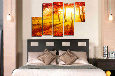 Модульная картина "Золото природы"