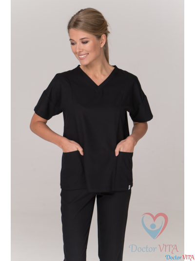 БЛУЗА МЕДИЦИНСКАЯ DR.SUPER &quot;Sky&quot; чёрная