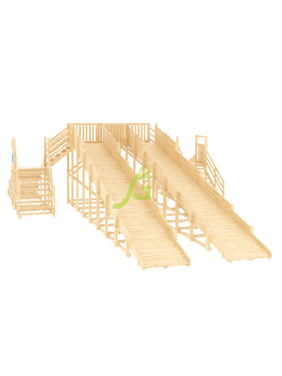 Зимняя горка "IgraGrad Snow Fox", 4 ската, без окраски