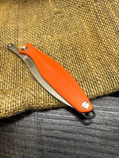 Фрикционный складной нож Канадец Малый сталь VG-10, рукоять G10 оранжевый