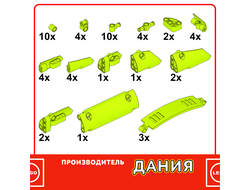 Комплект оригинальных панелей LEGO Technic 52 шт., Lime