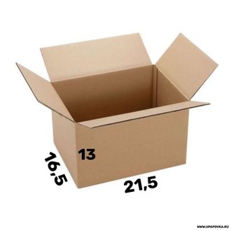 Коробка 4-x клапанная  21,5 х 16,5 х 13 см Т22 Бурый