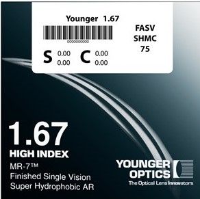 Очковые линзы Younger 1.67 AS SHMC