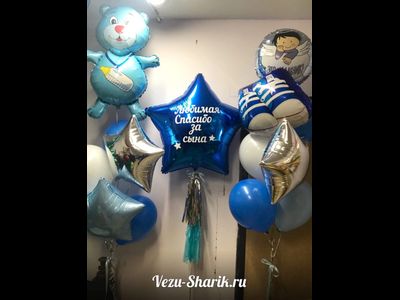 Набор шаров на выписку из роддома "Для мальчика"