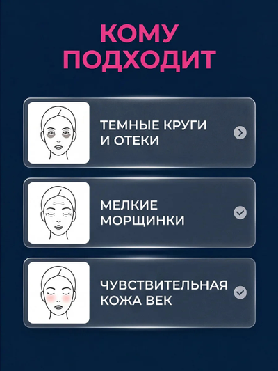 Гелевая маска для век и лица Аква Шайн, 50 мл.