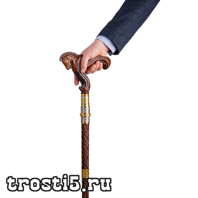 Подарочная трость резная с клинком "Лошадка с уздечкой"