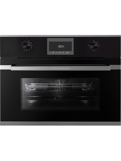 Компактный духовой шкаф с микроволнами Kuppersbusch CBM 6330.0 S3 Silver Chrome