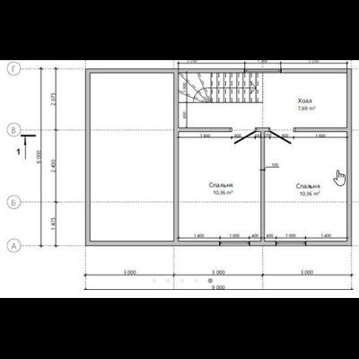 Двухэтажный каркасный дом с двумя спальнями 75м² (SK81)