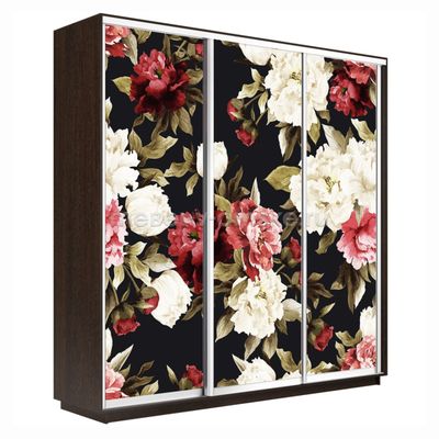 Шкаф-купе Трио-Фото (Пионы) 1800*450*2200