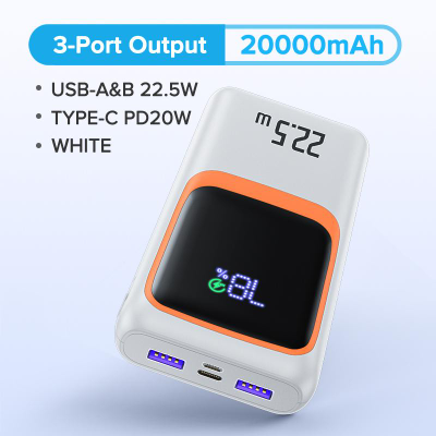 Power Bank PD 22.5 Вт 20000 мАч QOOVI