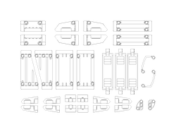 Комплект оригинальных панелей LEGO Technic 31 шт., White