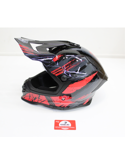 Шлем кроссовый взрослый MOTAX глянцево-черный-красный (G2) L(60) HF 800