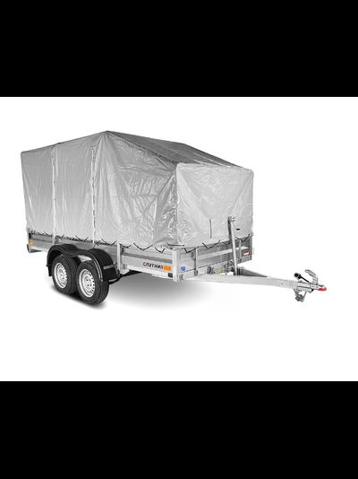 Прицеп «Спутник PRO» (3440x1440x330) оцинкованная рама, двухосный, с силовым подрамником, LED оптика